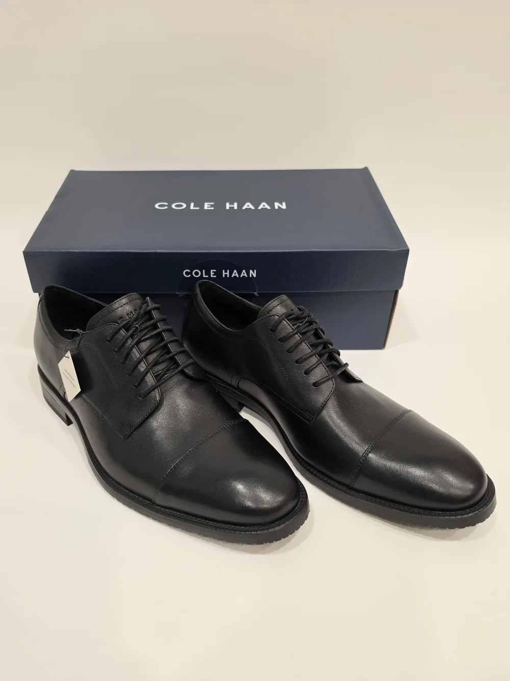 Cole Haan Men's Modern Essentials Cap Toe Oxford Shoes Black US Size 8